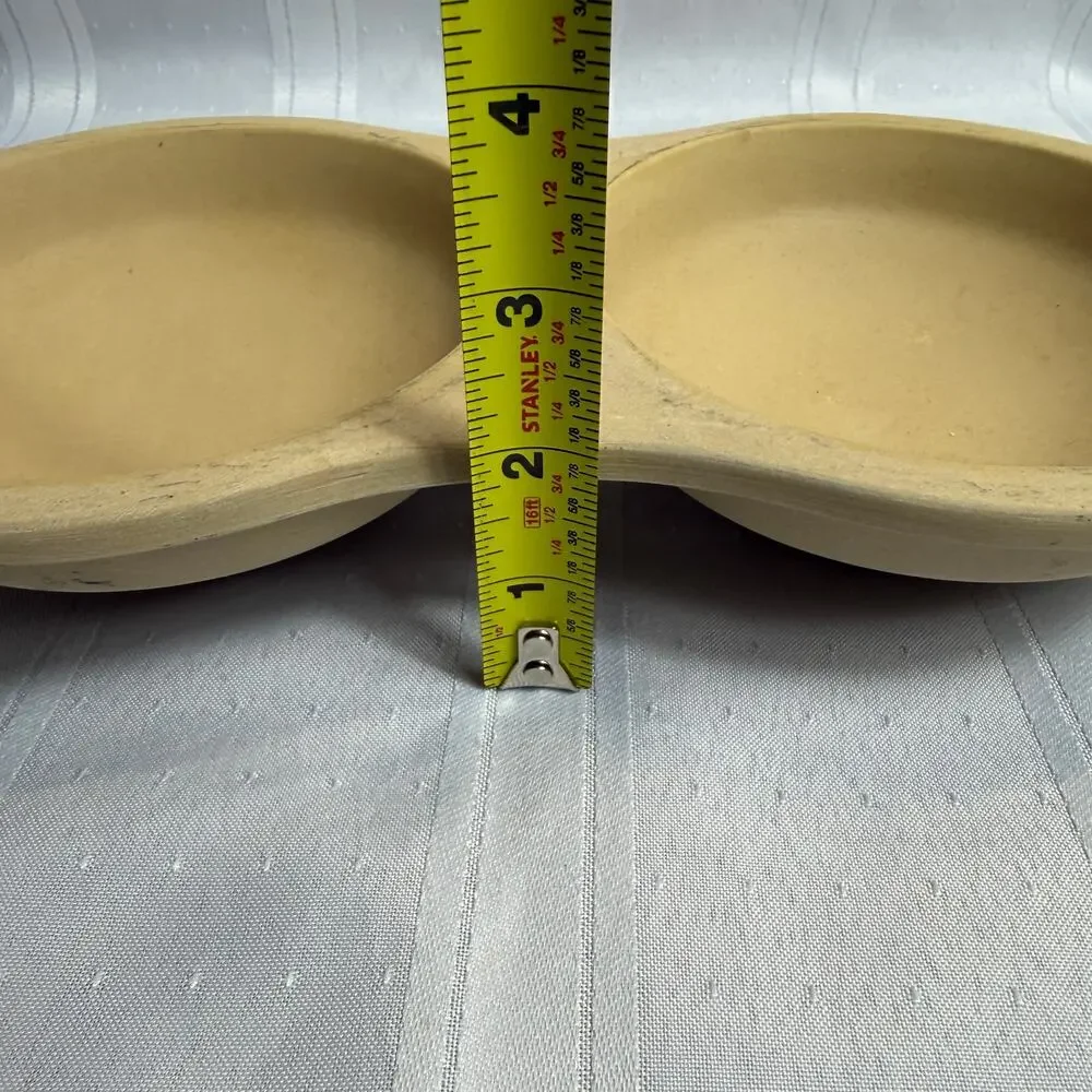 Pampered Chef USA Made Dual Stoneware Microwave‎ Egg Cooker Bowl Set NWOB